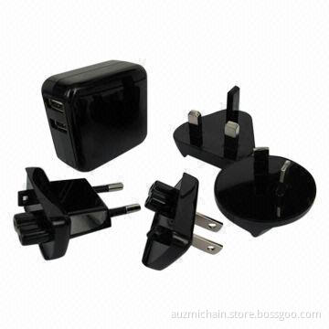 2.4A Wall Charger with Two USB Ports, Works with All Mobiles and Tablets
